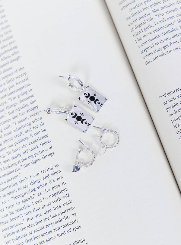 Good Fortune Earring Set Silver