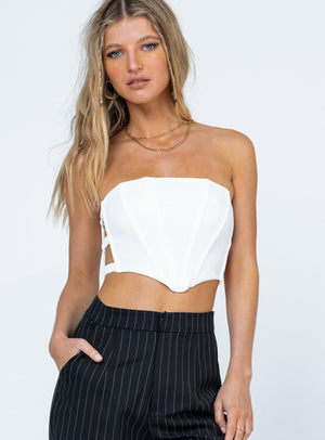 Carnlea Strapless Top White