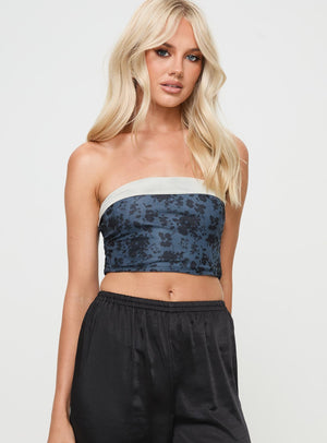 Graysona Strapless Top Navy