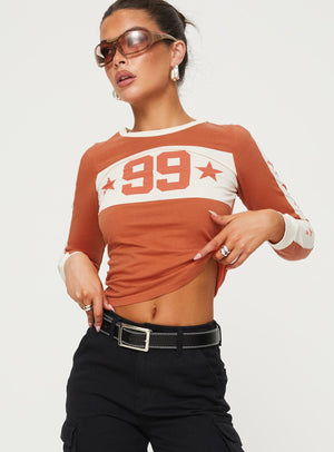 99 Roa Long Sleeve Top Orange