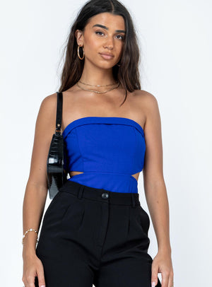 Alaska Strapless Bodysuit Blue