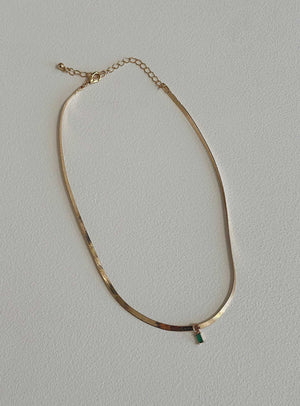 Gina Necklace Green / Gold