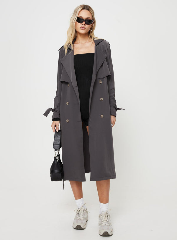 Cassie Trench Coat Grey