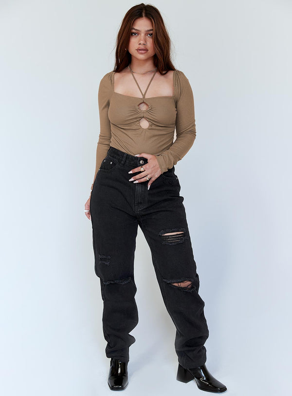 Glow Up Bodysuit Beige