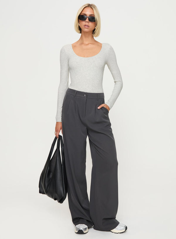 Greener Long Sleeve Bodysuit Grey