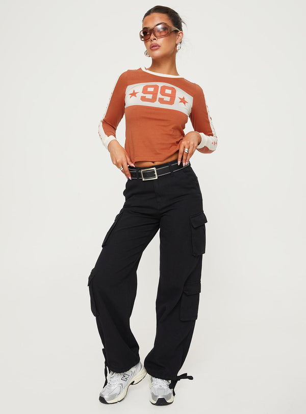 99 Roa Long Sleeve Top Orange
