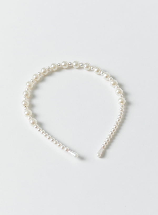 Aiyla Pearl Headband White