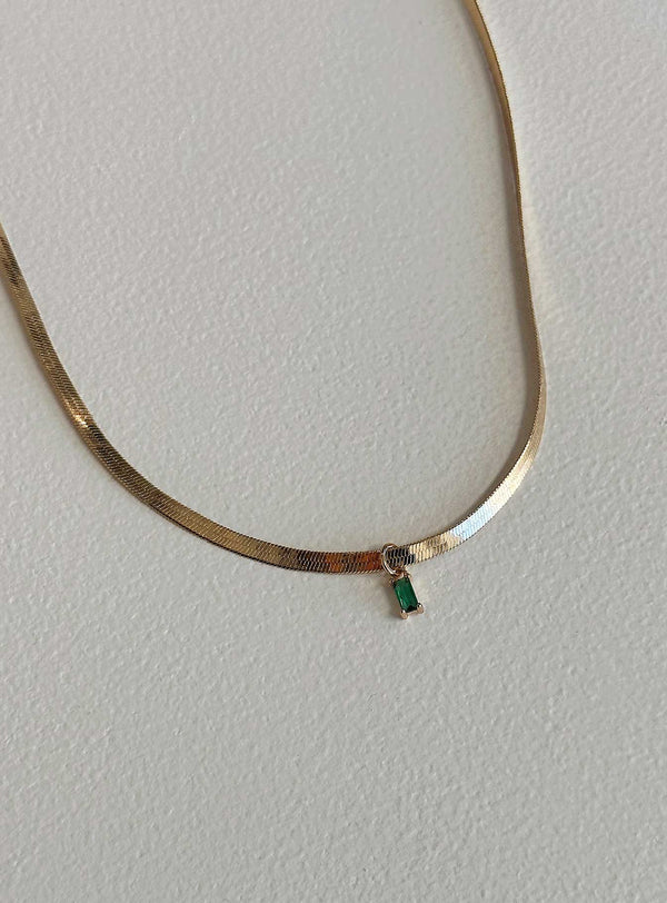 Gina Necklace Green / Gold