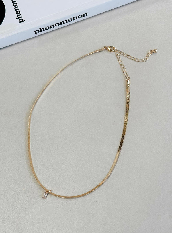Gina Necklace Clear / Gold