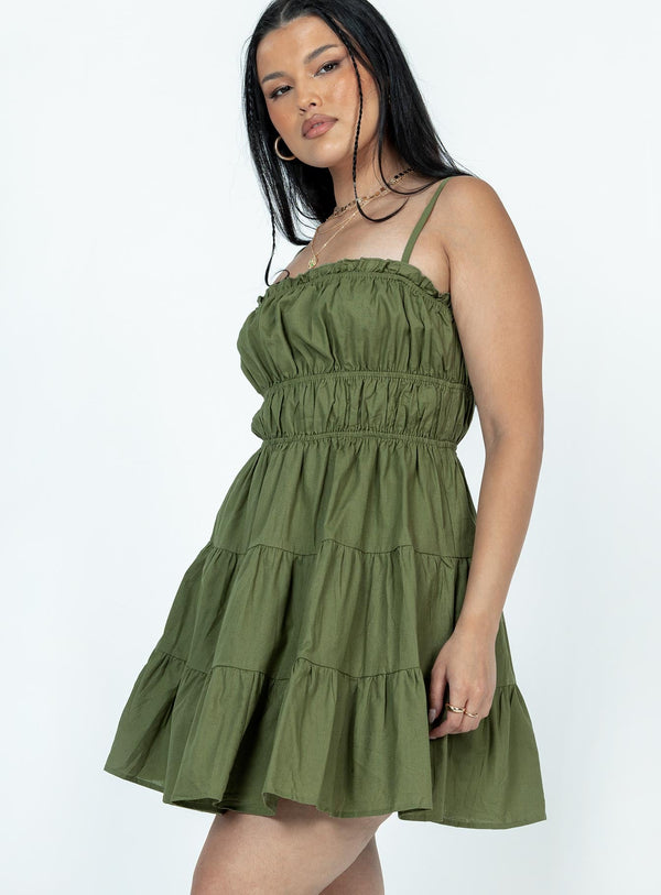 Ceara Mini Dress Khaki