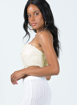 Carlsen Strapless Top Cream