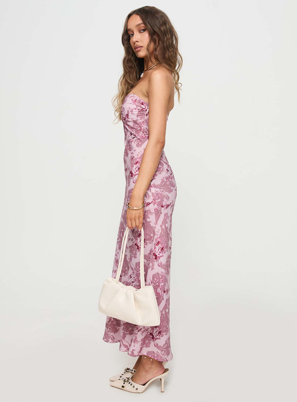 Abeila Strapless Maxi Dress Pink