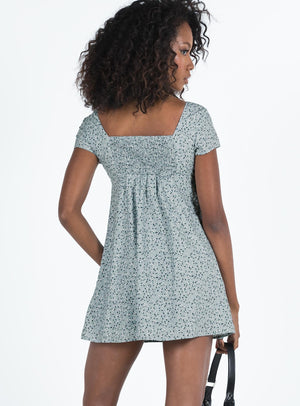 Glenore Mini Dress Green Floral