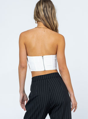 Carnlea Strapless Top White