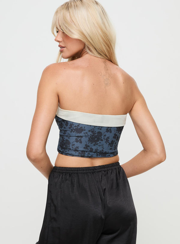 Graysona Strapless Top Navy