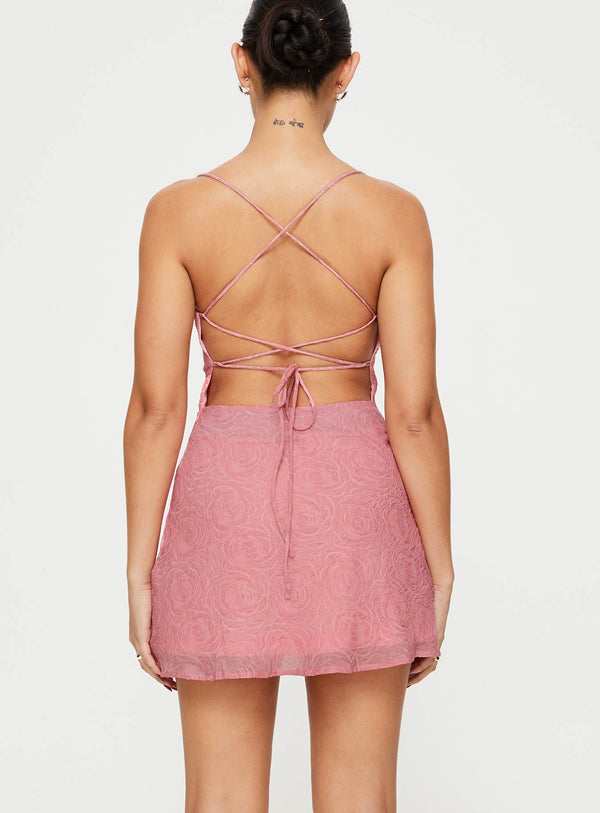 Celena Mini Dress Dusty Pink / Floral