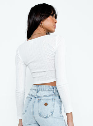 Ajani Long Sleeve Top White