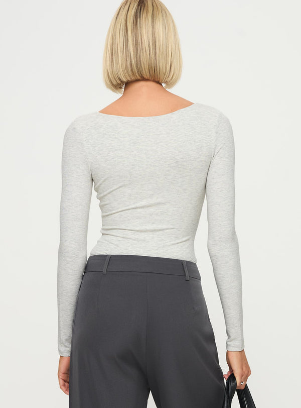 Greener Long Sleeve Bodysuit Grey
