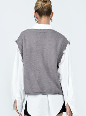 Adler Knit Vest Grey