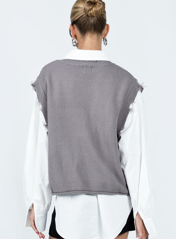 Adler Knit Vest Grey