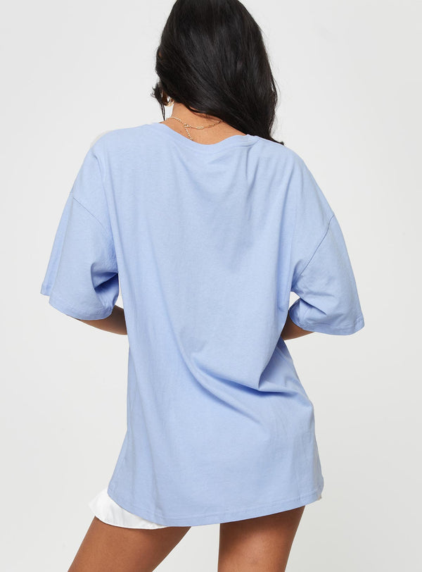 Giddy Up Oversized Tee Blue