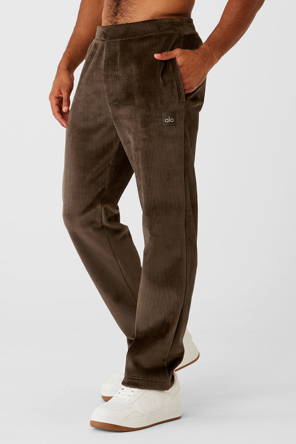 Velour Baller Pant - Espresso