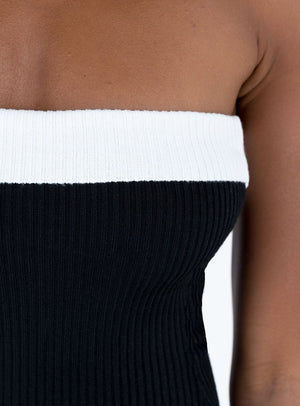 Giraldo Strapless Mini Dress Black