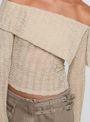 Cardamom Long Sleeve Top Beige