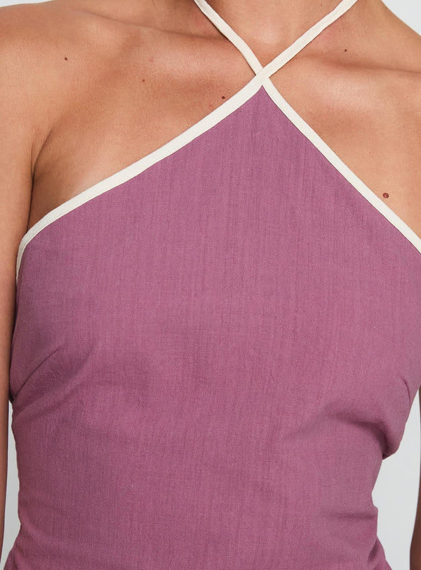 Carmelah Top Purple / White