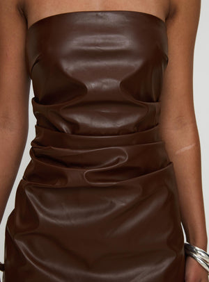 Airelle Strapless Mini Dress Chocolate