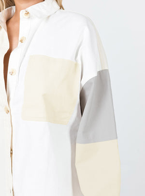 Casey Patchwork Oversized Jacket Multi