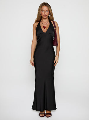 Gloriana Halter Maxi Dress Black