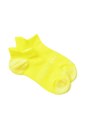Women's Performance Chakra Tab Sock - Highlighter/White