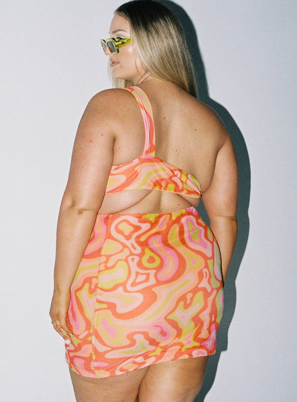 Greater Power Mini Dress Multi Curve
