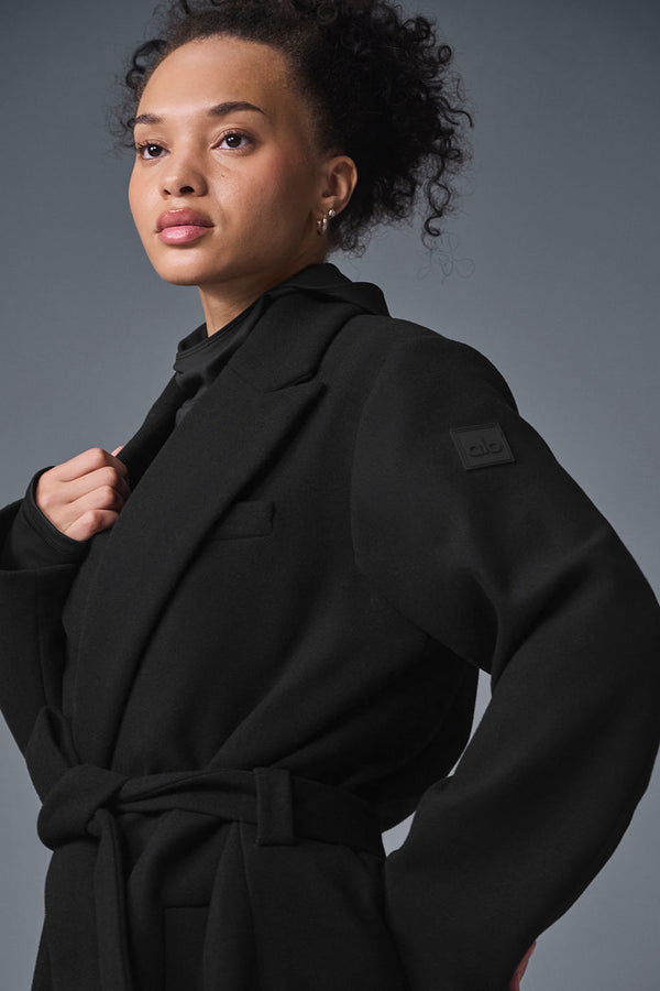 Wool Gameday Overcoat - Black