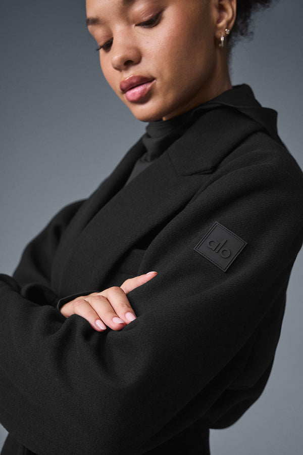 Wool Gameday Overcoat - Black