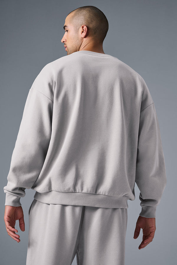 Washed Accolade Crew Neck Pullover - Grey Sky Wash