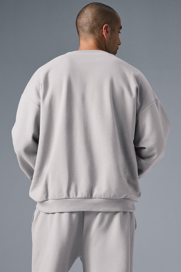 Washed Accolade Crew Neck Pullover - Grey Sky Wash